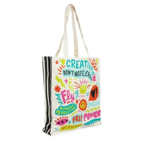 ART Canvas Tote Bag. Andrea Pippins Exclusive. Only 1 Left. Cotton. Creative - Picture 3 of 3